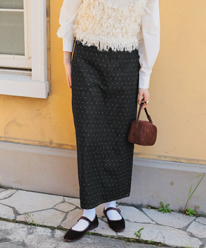 美ラインシルエットデニムスカート | titivate