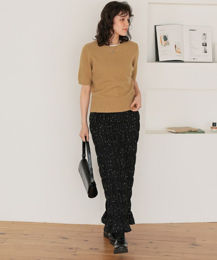 【Chloe】CUT-OUT+レイヤー デザイン リネン混 ニット カットソー m103d3063_6.jpg