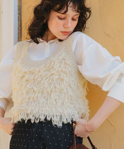 ループデザインニットベスト | titivate