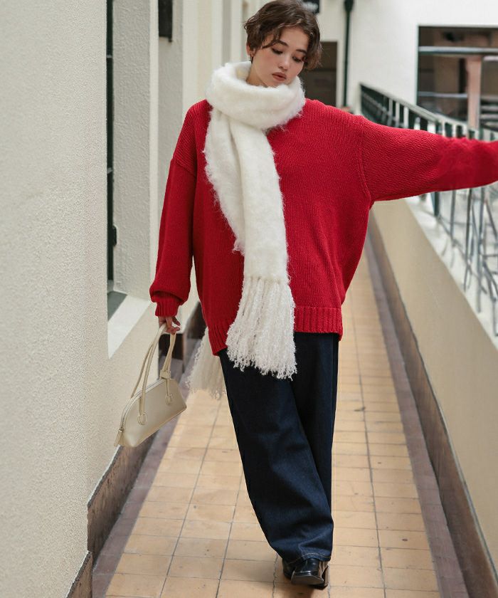 モヘアタッチボリュームマフラー | titivate