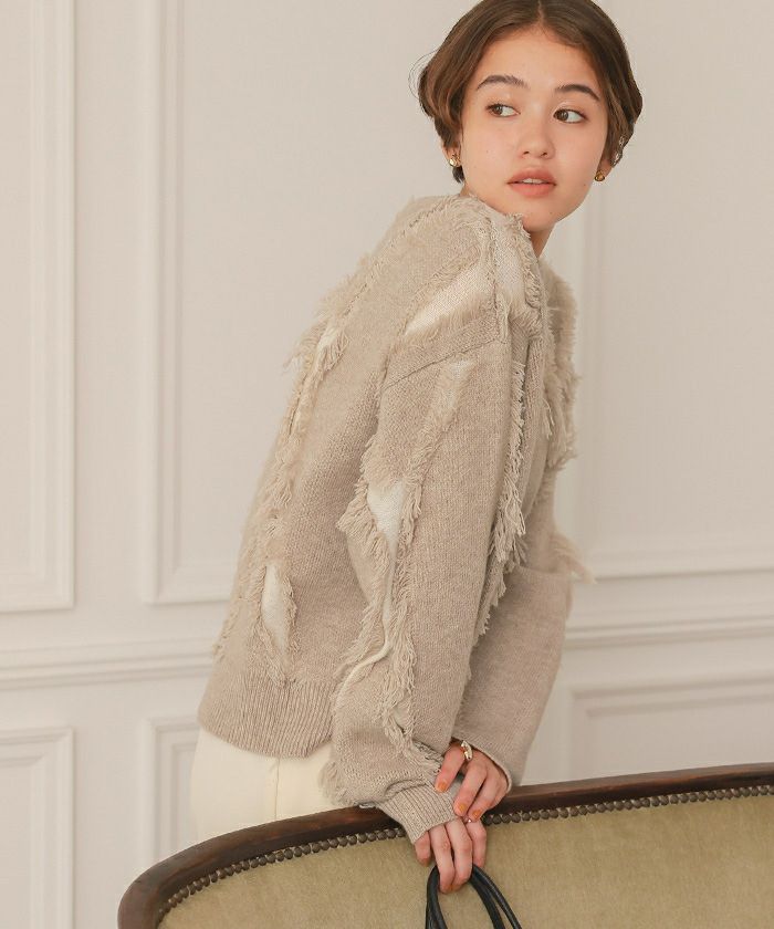 フリンジカットデザインニット | titivate