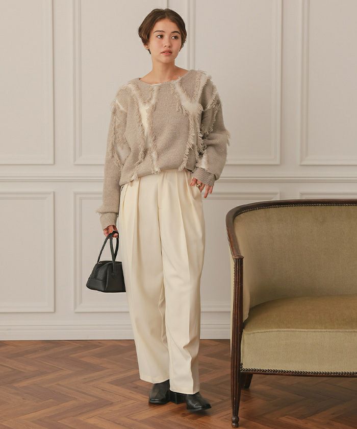 フリンジカットデザインニット | titivate