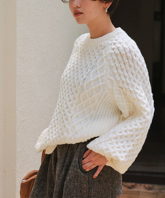 ケーブル編みゆるニット | titivate