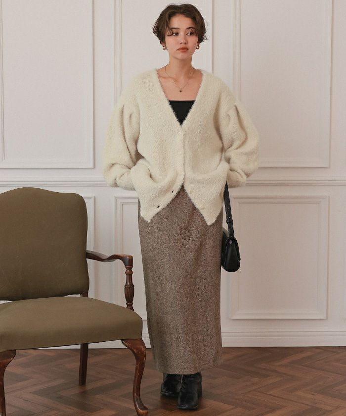 ミニシャギーニットカーディガン | titivate