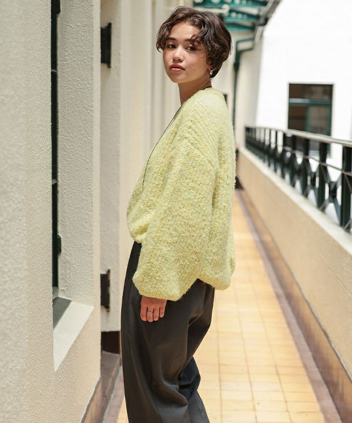 ゆったりルーズブークレーニットトップス/チュニック | titivate