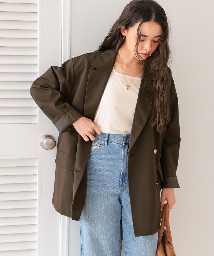 ゴールド釦ダブルテーラードジャケット | titivate