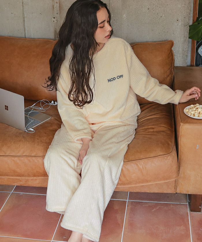 ふわもこマシュマロタッチチュニックパジャマセットアップ | titivate