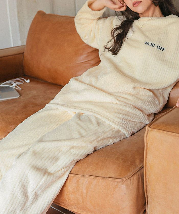 ふわもこマシュマロタッチチュニックパジャマセットアップ | titivate