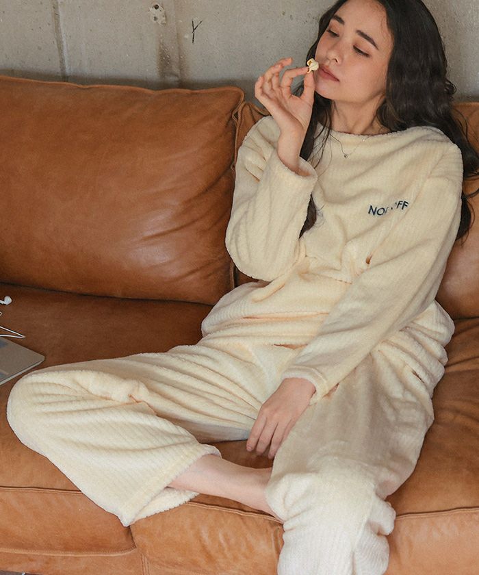 ふわもこマシュマロタッチチュニックパジャマセットアップ | titivate