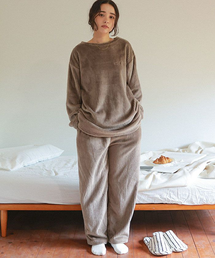 ふわもこマシュマロタッチチュニックパジャマセットアップ | titivate