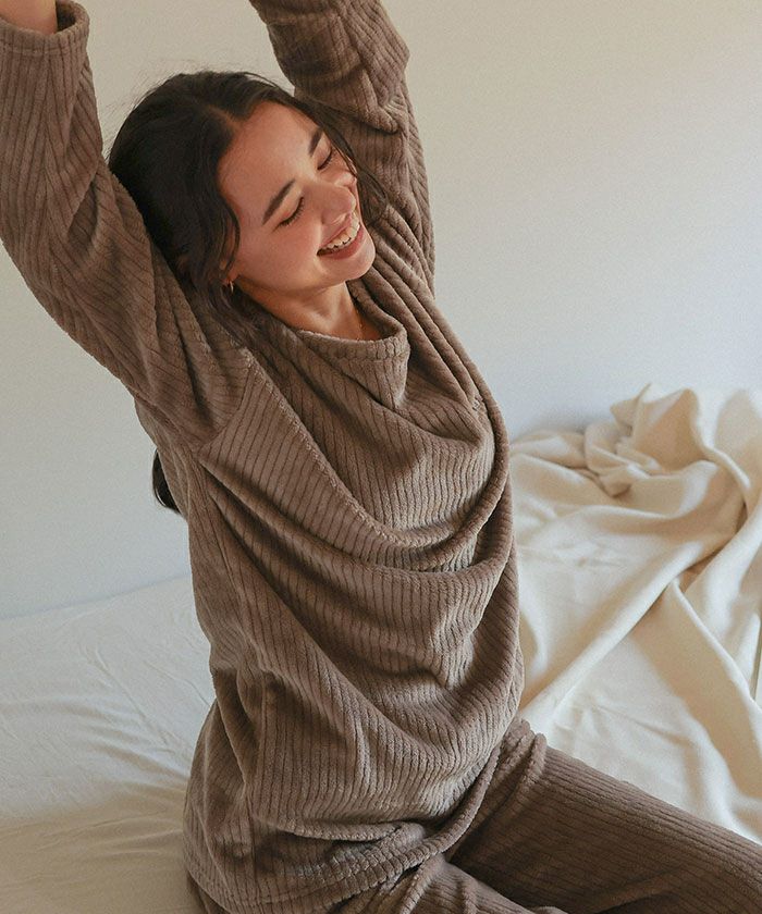 ふわもこマシュマロタッチチュニックパジャマセットアップ | titivate