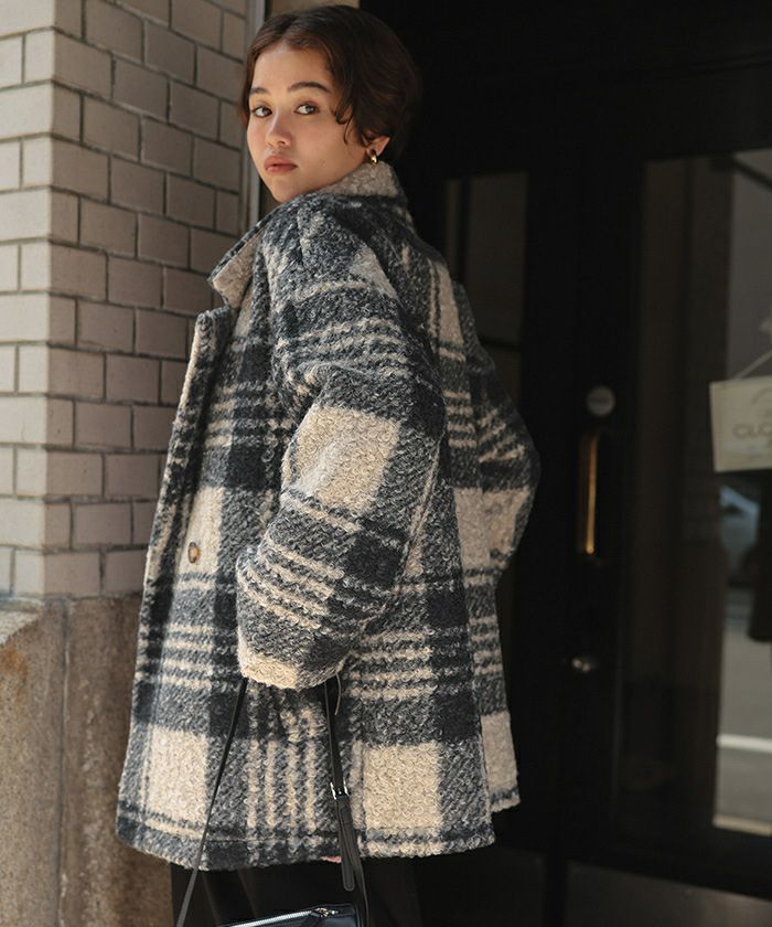 チェック柄テーラードジャケット | titivate