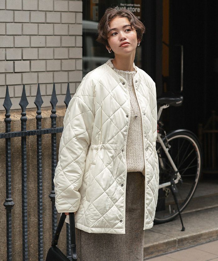 ウエストドローストリングキルティングジャケット | titivate