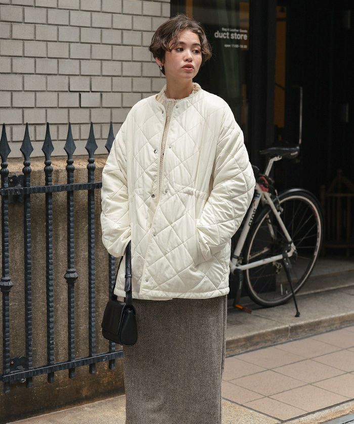 ウエストドローストリングキルティングジャケット | titivate