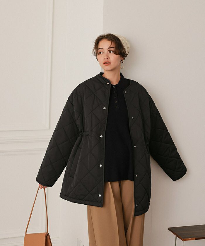 ウエストドローストリングキルティングジャケット | titivate