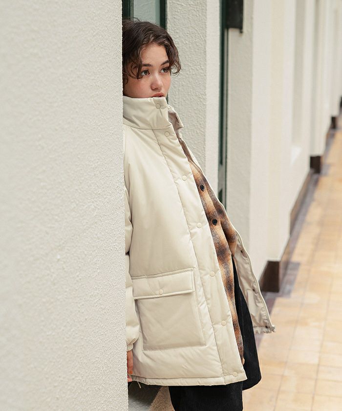 スタンドカラー中綿ブルゾン | titivate