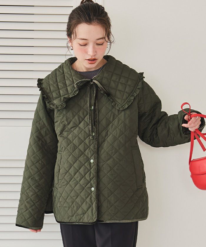 襟付きキルティングジャケット | titivate