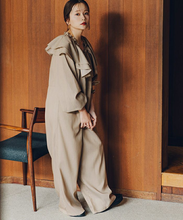 フロントファスナーフリルデザインオールインワン | titivate