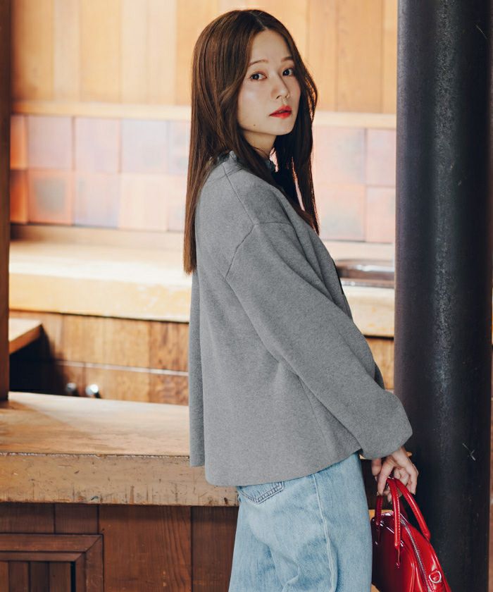 前後2wayベロアリボンフリルニットトップス | titivate