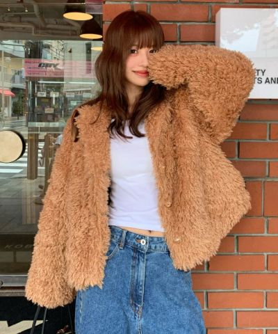 中綿キルティングプードルフェイクファージャケット | titivate