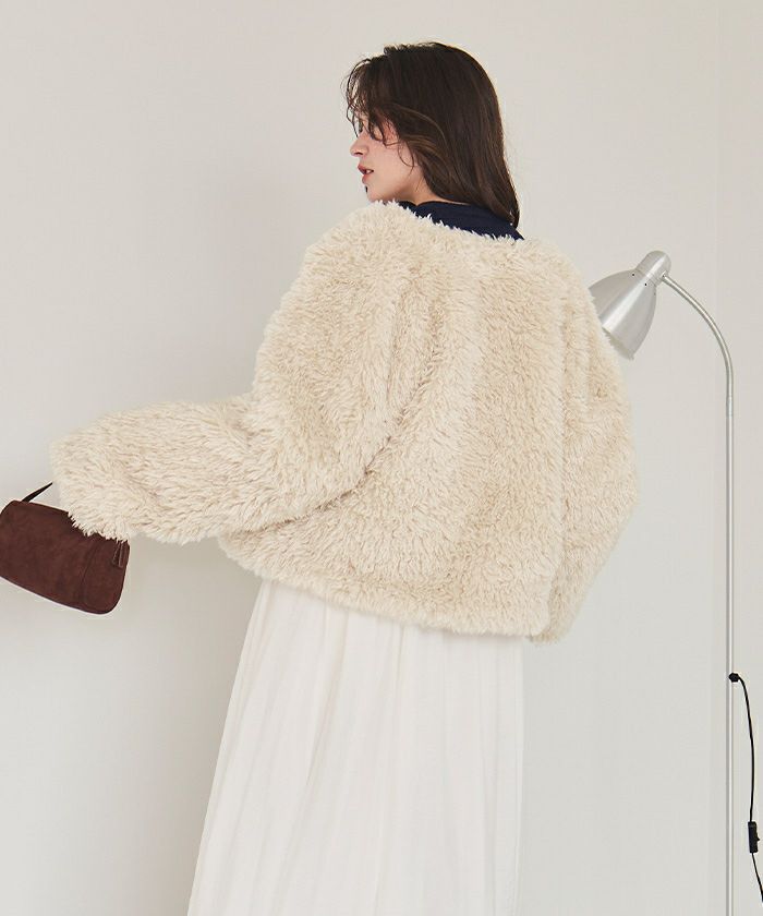 中綿キルティングプードルフェイクファージャケット | titivate