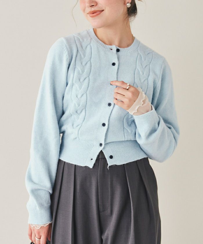 ▼デニム&サプライ ニットカーディガン ケーブルニット 星条旗【M】ネイビー デニム アンド サプライ 星条旗カーディガン デニムアンドサプライ