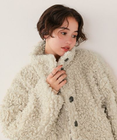 yuka⭐︎　フェイクファーコート プードルフェイクファージャケット | titivate