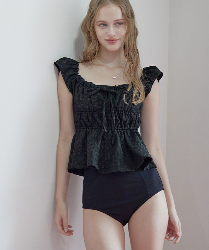 3点セット/ティアードフリルトップス付ビキニ/水着【SEADRESS