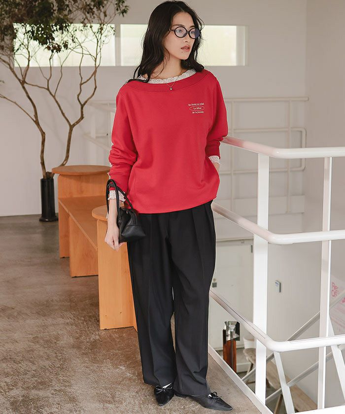 オフショルダースウェットプルオーバー | titivate