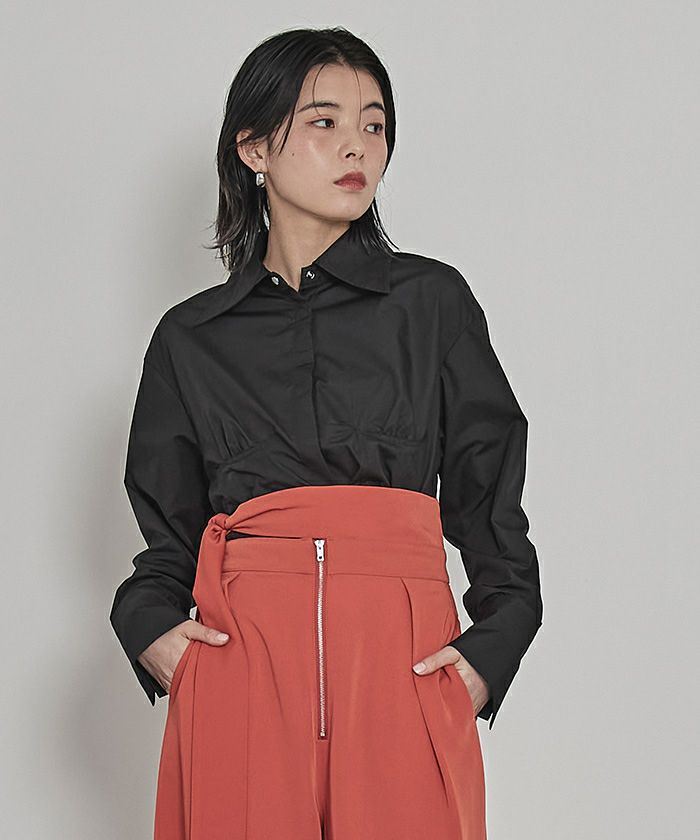 コルセットデザインクロップドシャツ【miette ミエット】 | titivate