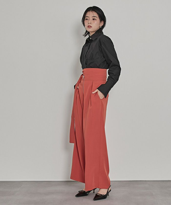 コルセットデザインクロップドシャツ【miette ミエット】 | titivate