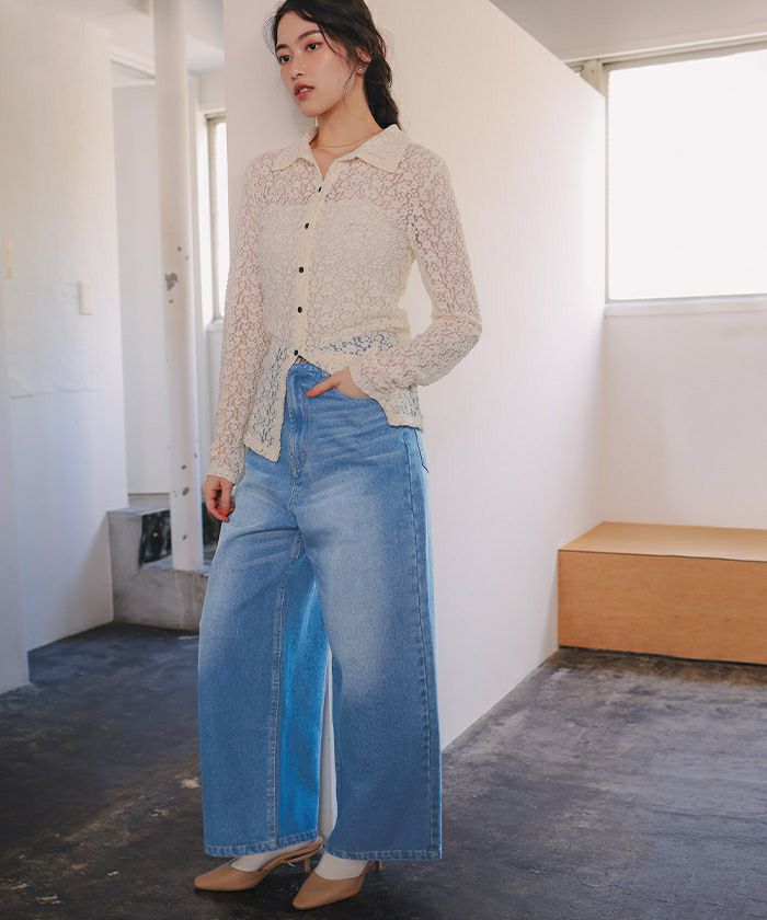 ワイドルーズデニムパンツ | titivate