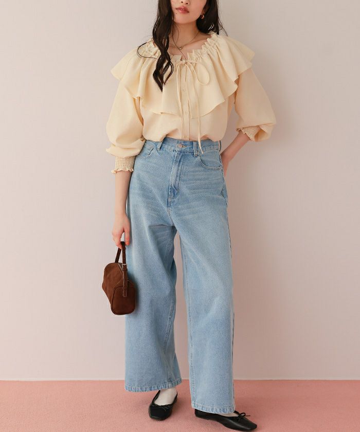 ワイドルーズデニムパンツ | titivate