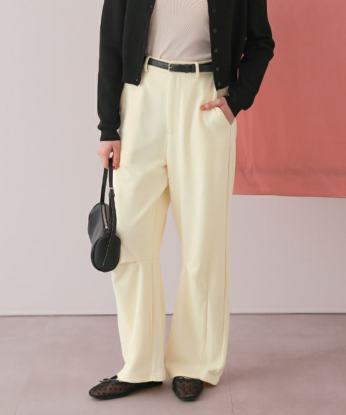 美シルエットタックスウェットパンツ | titivate