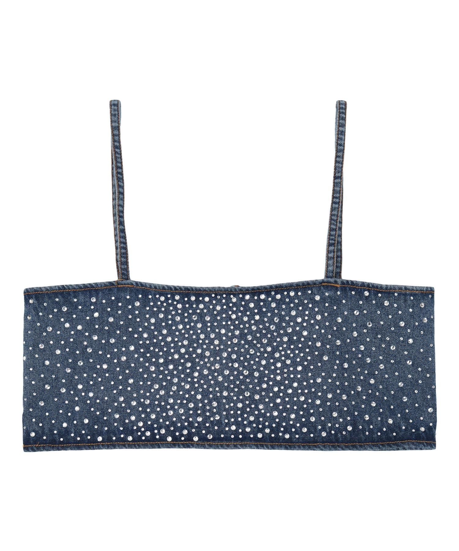 ラインストーンデニムビスチェ【miette ミエット】【メール便可／50