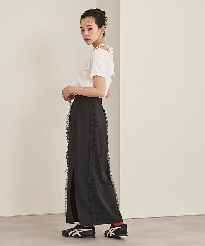 チュールフリルスカート【miette ミエット】【メール便可／100