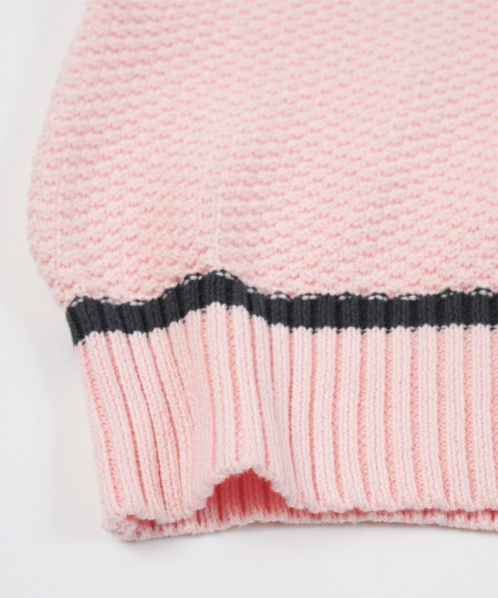 配色ステッチVネックベスト【miette ミエット】 | titivate