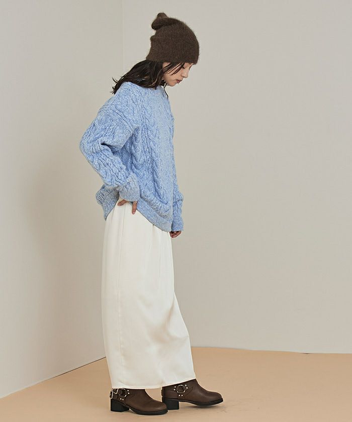 オーバーサイズケーブル編みニット【miette ミエット】 | titivate