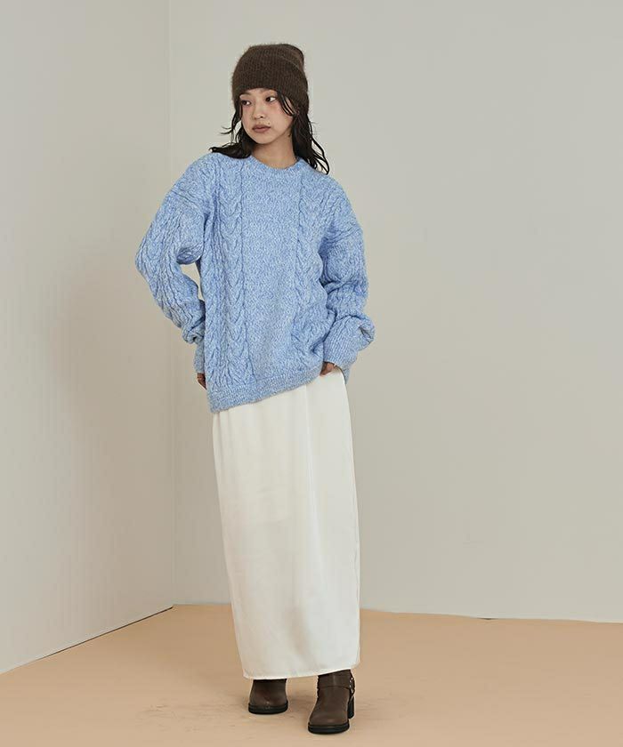 オーバーサイズケーブル編みニット【miette ミエット】 | titivate