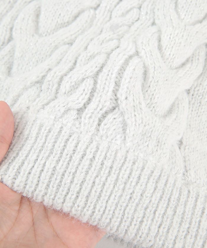 オーバーサイズケーブル編みニット【miette ミエット】 | titivate