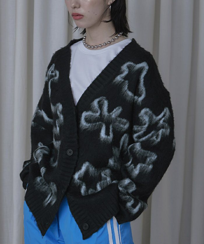 フラワージャガードニットカーディガン【miette ミエット】 | titivate