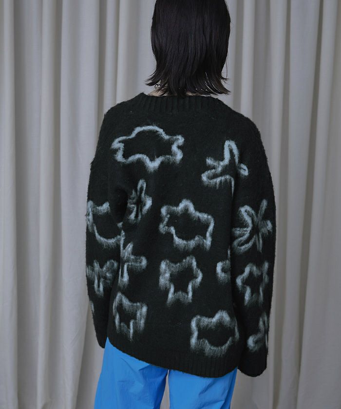 フラワージャガードニットカーディガン【miette ミエット】 | titivate