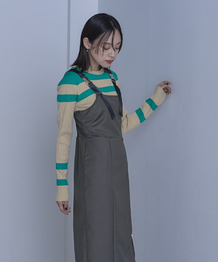 マルチボーダーリブニット【miette ミエット】 | titivate