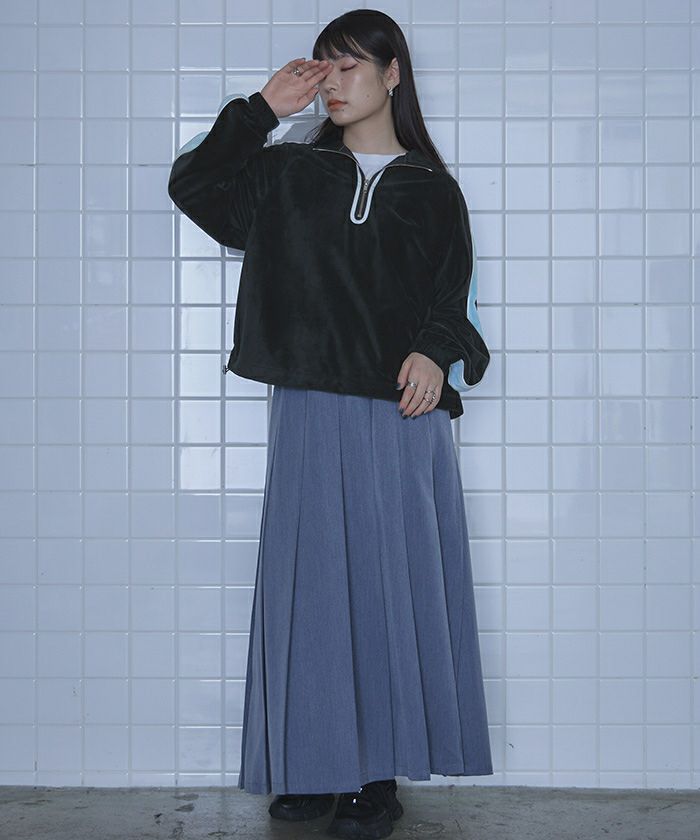 【roa7roa7roaページ】 ハーフジップベロアプルオーバー【miette ミエット】 | titivate