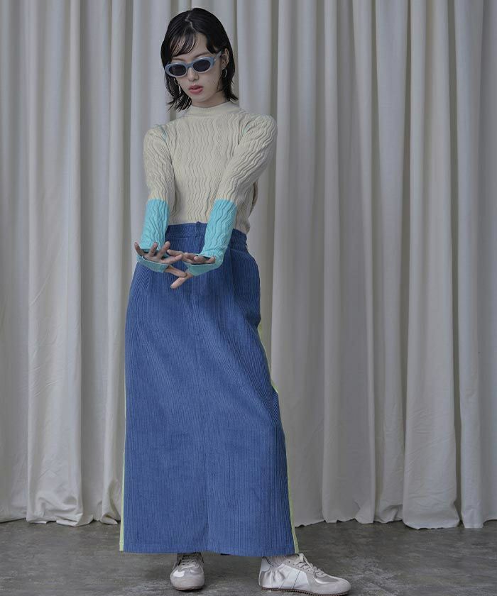 ジグザグリブ配色ニット【miette ミエット】 | titivate