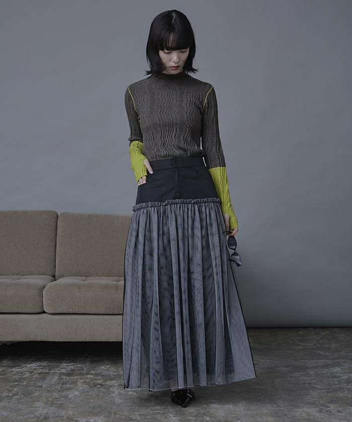 ジグザグリブ配色ニット【miette ミエット】 | titivate