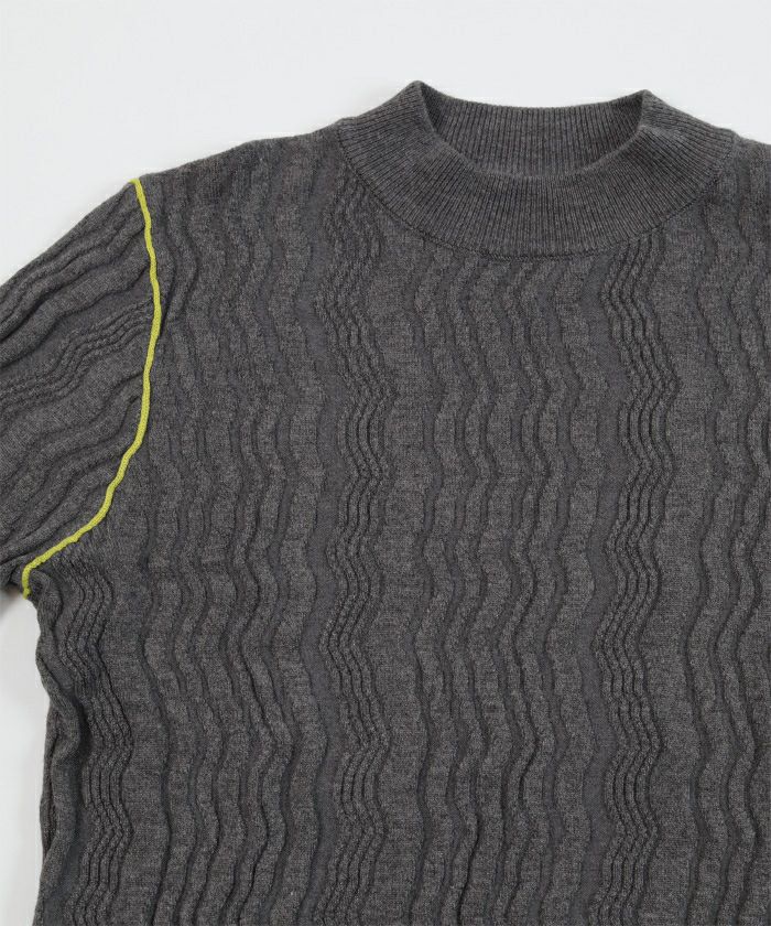 ジグザグリブ配色ニット【miette ミエット】 | titivate