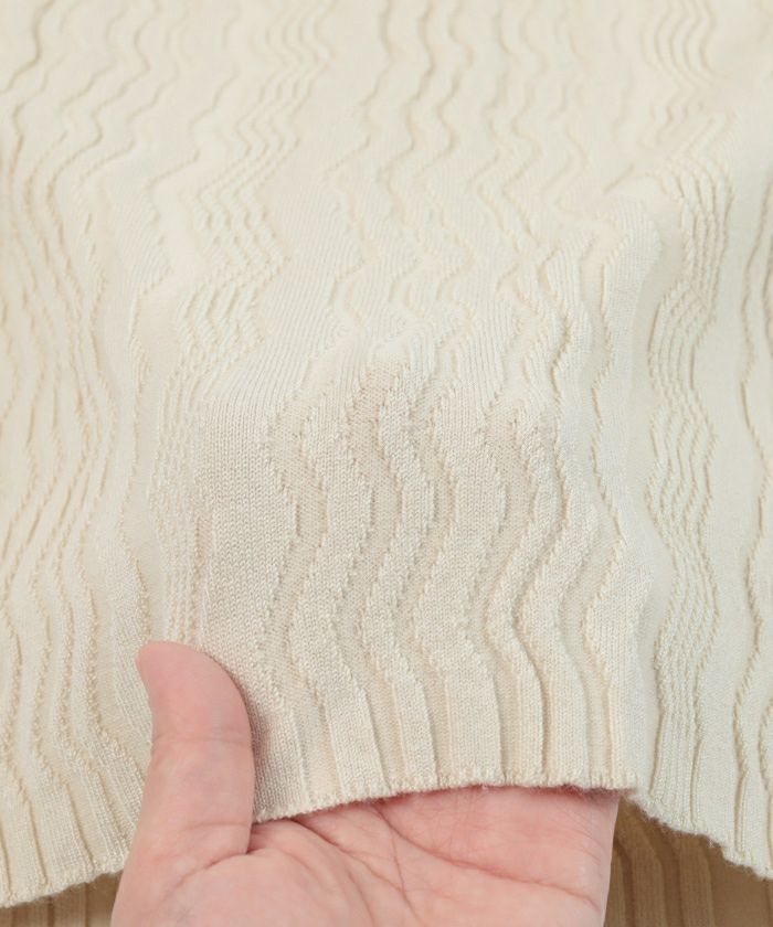 ジグザグリブ配色ニット【miette ミエット】 | titivate