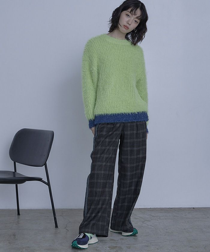 Miette. ページ サイドラインチェックワイドパンツ【miette ミエット】 | titivate