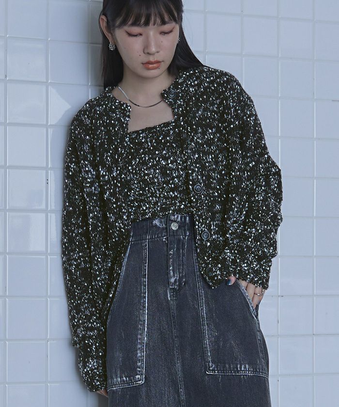 カラーネップニットアンサンブル【miette ミエット】 | titivate